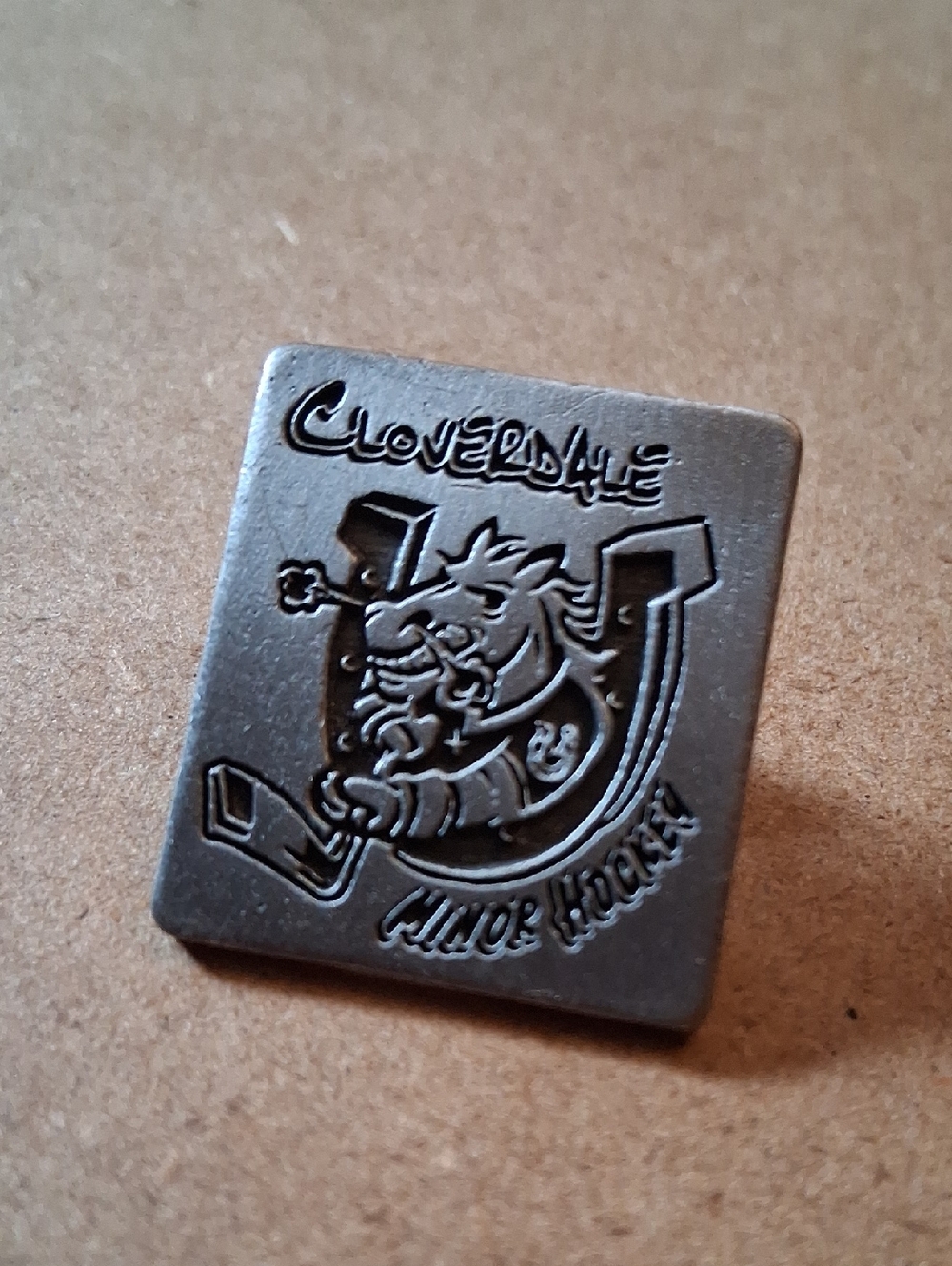 Minor Hockey Pewter Lapel Pin - Silver